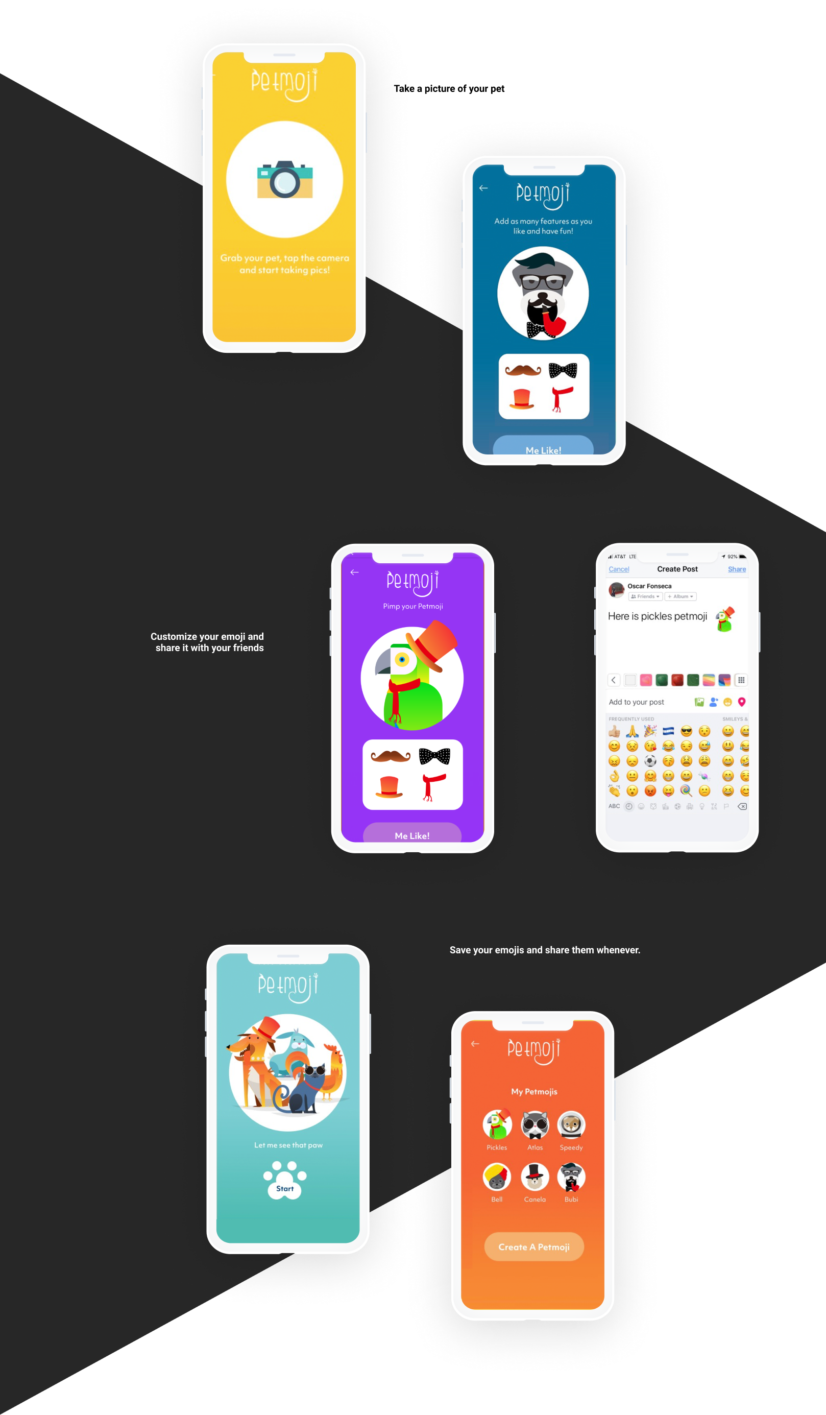 Petmoji app screen